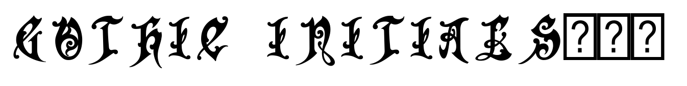 Gothic Initials Two